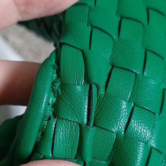 Melie Bianco Brigitte Woven Kelly Green Vegan Leather Bag - Picture 11 of 14